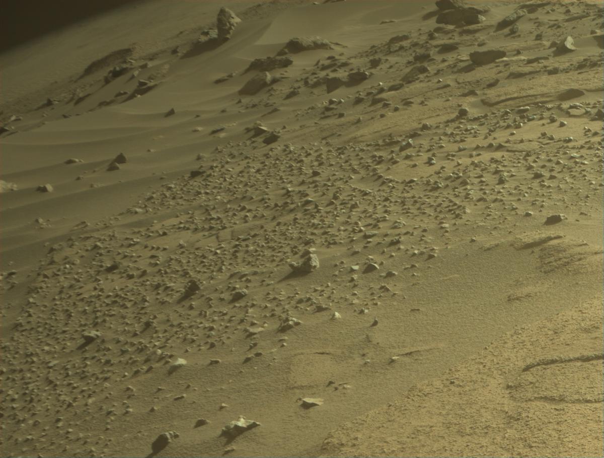 This image was taken by FRONT_HAZCAM_RIGHT_A onboard NASA's Mars rover Perseverance on Sol 923