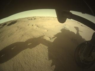 View image taken on Mars, Mars Perseverance Sol 932: Front Right Hazard Avoidance Camera (Hazcam)