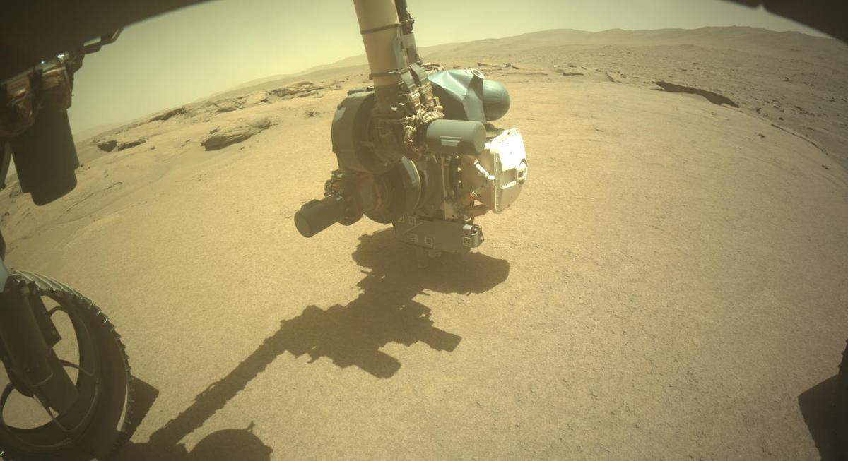 This image was taken by FRONT_HAZCAM_LEFT_A onboard NASA's Mars rover Perseverance on Sol 935