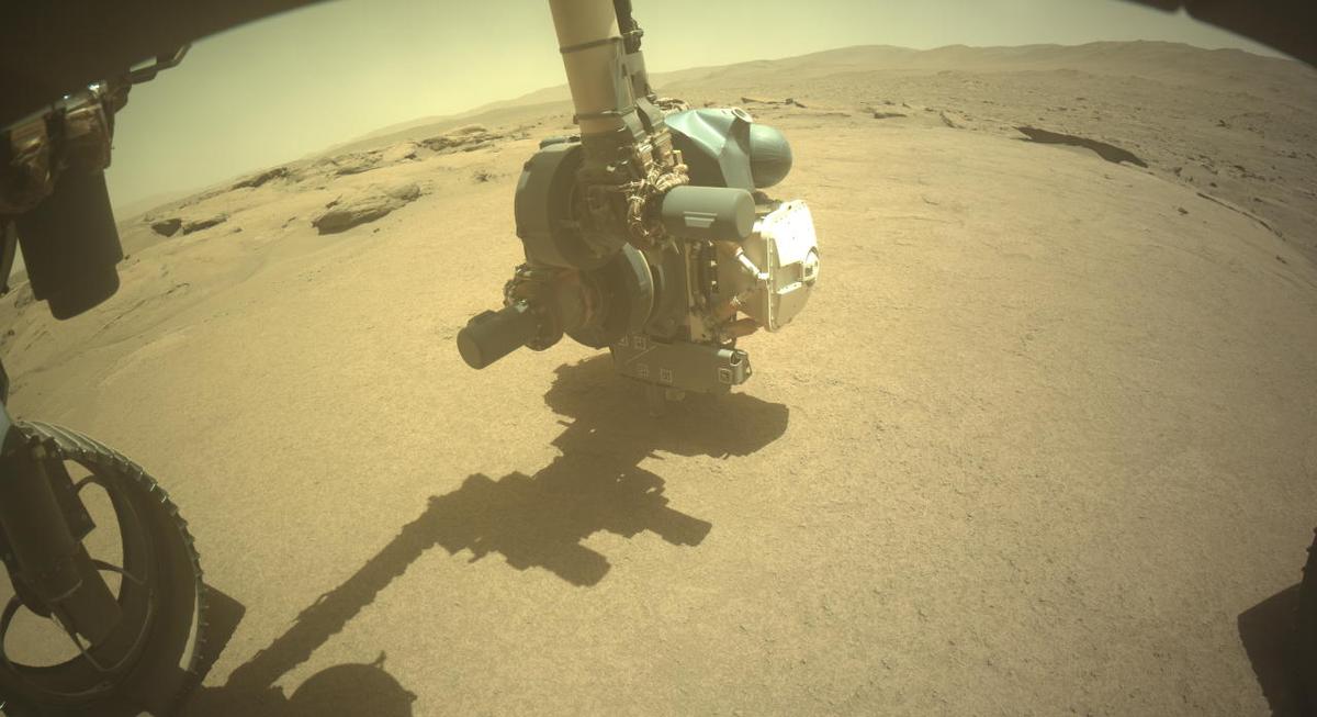 This image was taken by FRONT_HAZCAM_LEFT_A onboard NASA's Mars rover Perseverance on Sol 935