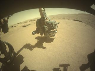 View image taken on Mars, Mars Perseverance Sol 935: Front Left Hazard Avoidance Camera (Hazcam)