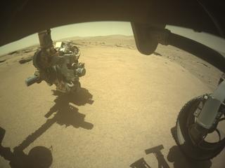 View image taken on Mars, Mars Perseverance Sol 940: Front Right Hazard Avoidance Camera (Hazcam)