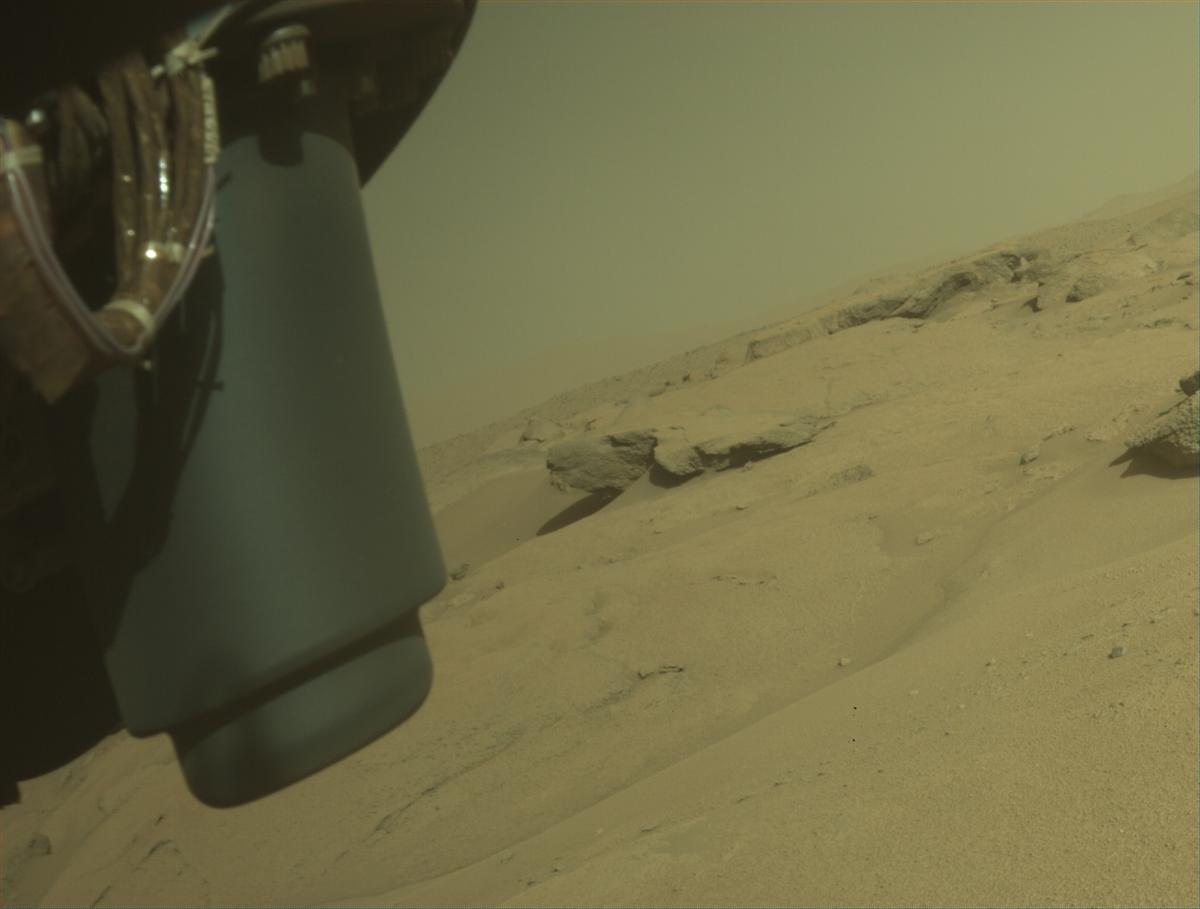 This image was taken by FRONT_HAZCAM_LEFT_A onboard NASA's Mars rover Perseverance on Sol 942