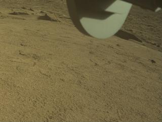 View image taken on Mars, Mars Perseverance Sol 942: Front Right Hazard Avoidance Camera (Hazcam)
