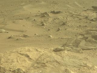 View image taken on Mars, Mars Perseverance Sol 960: Front Right Hazard Avoidance Camera (Hazcam)