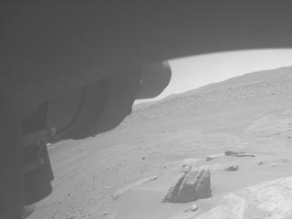 View image taken on Mars, Mars Perseverance Sol 967: Front Left Hazard Avoidance Camera (Hazcam)