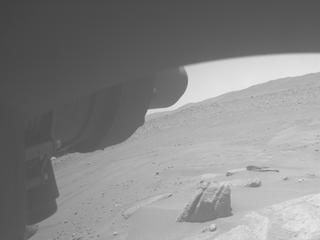 View image taken on Mars, Mars Perseverance Sol 968: Front Left Hazard Avoidance Camera (Hazcam)