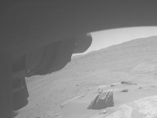 View image taken on Mars, Mars Perseverance Sol 975: Front Left Hazard Avoidance Camera (Hazcam)