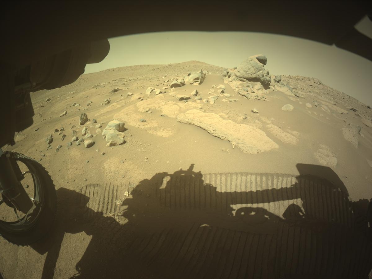 This image was taken by FRONT_HAZCAM_LEFT_A onboard NASA's Mars rover Perseverance on Sol 991