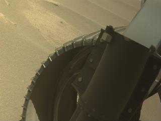 View image taken on Mars, Mars Perseverance Sol 995: Front Right Hazard Avoidance Camera (Hazcam)