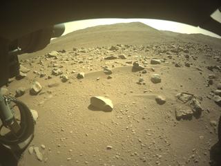 View image taken on Mars, Mars Perseverance Sol 999: Front Left Hazard Avoidance Camera (Hazcam)