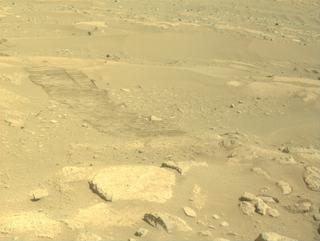 View image taken on Mars, Mars Perseverance Sol 1002: Front Left Hazard Avoidance Camera (Hazcam)