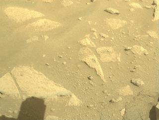 View image taken on Mars, Mars Perseverance Sol 1002: Front Right Hazard Avoidance Camera (Hazcam)