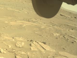 View image taken on Mars, Mars Perseverance Sol 1002: Front Right Hazard Avoidance Camera (Hazcam)