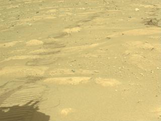 View image taken on Mars, Mars Perseverance Sol 1003: Front Left Hazard Avoidance Camera (Hazcam)