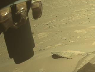 View image taken on Mars, Mars Perseverance Sol 1003: Front Left Hazard Avoidance Camera (Hazcam)