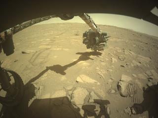 View image taken on Mars, Mars Perseverance Sol 1003: Front Left Hazard Avoidance Camera (Hazcam)