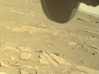 View image taken on Mars, Mars Perseverance Sol 1003: Front Right Hazard Avoidance Camera (Hazcam)