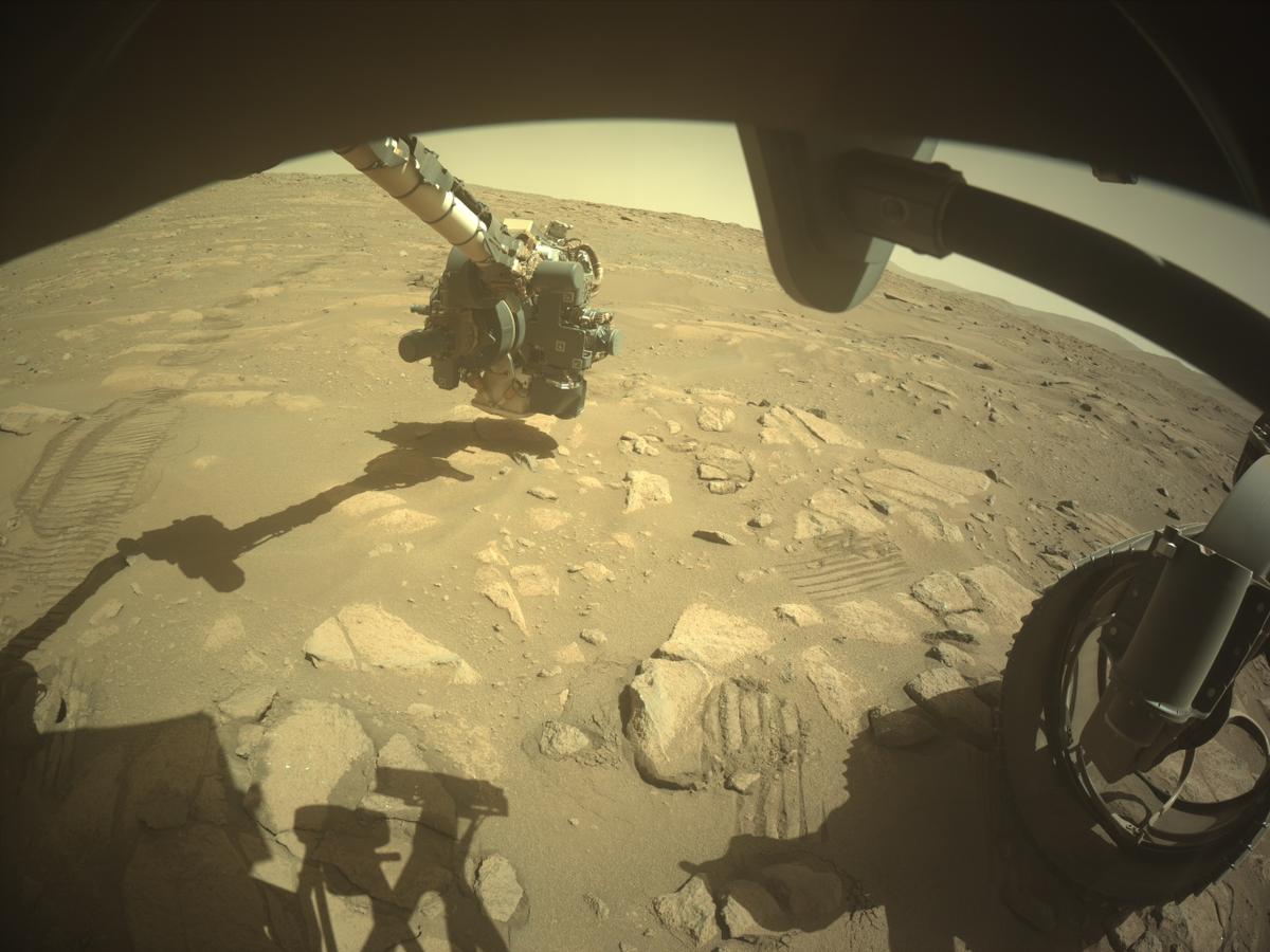 This image was taken by FRONT_HAZCAM_RIGHT_A onboard NASA's Mars rover Perseverance on Sol 1003