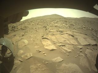 View image taken on Mars, Mars Perseverance Sol 1007: Front Left Hazard Avoidance Camera (Hazcam)