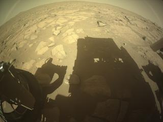 View image taken on Mars, Mars Perseverance Sol 1007: Rear Left Hazard Avoidance Camera (Hazcam)