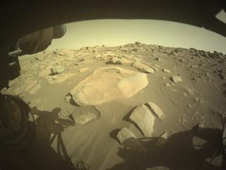 View image taken on Mars, Mars Perseverance Sol 1018: Front Left Hazard Avoidance Camera (Hazcam)