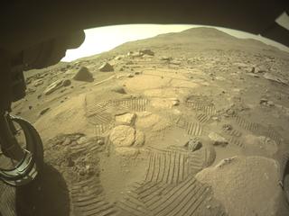 View image taken on Mars, Mars Perseverance Sol 1019: Front Left Hazard Avoidance Camera (Hazcam)