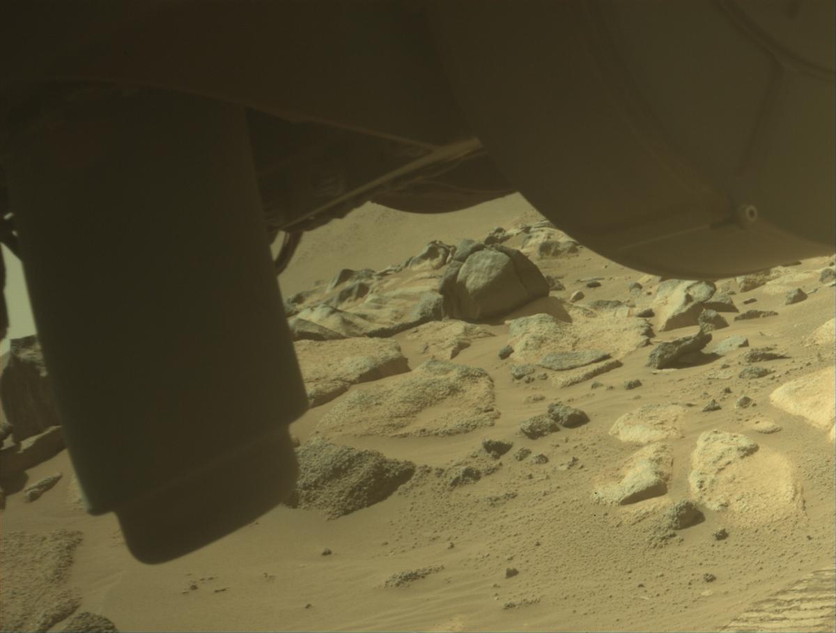 This image was taken by FRONT_HAZCAM_LEFT_A onboard NASA's Mars rover Perseverance on Sol 1024