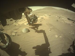 View image taken on Mars, Mars Perseverance Sol 1024: Front Left Hazard Avoidance Camera (Hazcam)