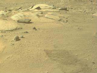 View image taken on Mars, Mars Perseverance Sol 1029: Front Left Hazard Avoidance Camera (Hazcam)