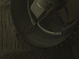 View image taken on Mars, Mars Perseverance Sol 1035: Front Right Hazard Avoidance Camera (Hazcam)