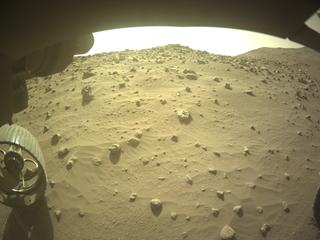 View image taken on Mars, Mars Perseverance Sol 1052: Front Left Hazard Avoidance Camera (Hazcam)