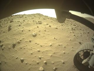 View image taken on Mars, Mars Perseverance Sol 1052: Front Right Hazard Avoidance Camera (Hazcam)