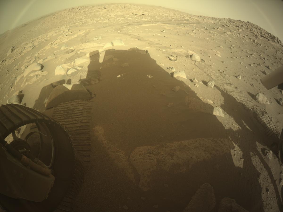 This image was taken by REAR_HAZCAM_LEFT onboard NASA's Mars rover Perseverance on Sol 1052