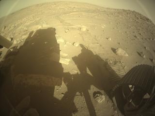 View image taken on Mars, Mars Perseverance Sol 1052: Rear Right Hazard Avoidance Camera (Hazcam)