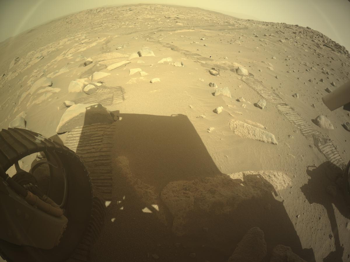 This image was taken by REAR_HAZCAM_LEFT onboard NASA's Mars rover Perseverance on Sol 1055