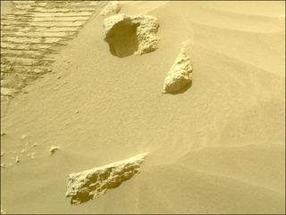 View image taken on Mars, Mars Perseverance Sol 1065: Front Left Hazard Avoidance Camera (Hazcam)