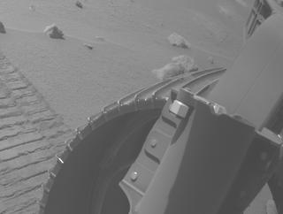 View image taken on Mars, Mars Perseverance Sol 1065: Front Right Hazard Avoidance Camera (Hazcam)