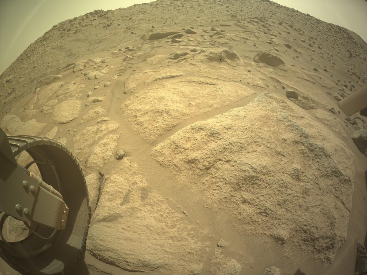 This image was taken by REAR_HAZCAM_LEFT onboard NASA's Mars rover Perseverance on Sol 1066