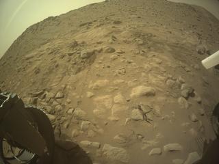 View image taken on Mars, Mars Perseverance Sol 1073: Rear Left Hazard Avoidance Camera (Hazcam)