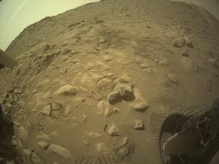 View image taken on Mars, Mars Perseverance Sol 1073: Rear Right Hazard Avoidance Camera (Hazcam)