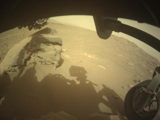 View image taken on Mars, Mars Perseverance Sol 1076: Front Right Hazard Avoidance Camera (Hazcam)