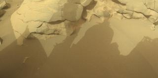 View image taken on Mars, Mars Perseverance Sol 1080: Front Left Hazard Avoidance Camera (Hazcam)