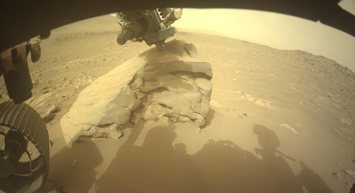 This image was taken by FRONT_HAZCAM_LEFT_A onboard NASA's Mars rover Perseverance on Sol 1080