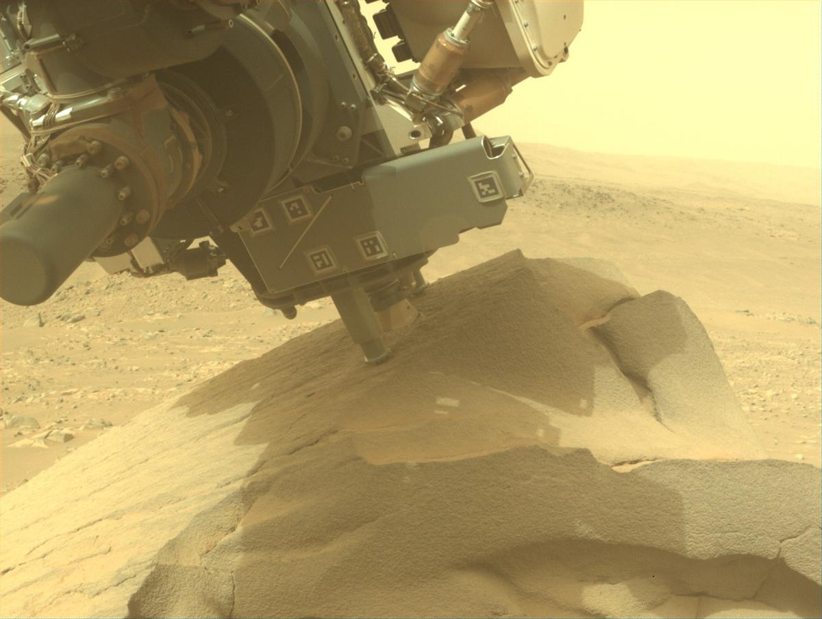 This image was taken by FRONT_HAZCAM_LEFT_A onboard NASA's Mars rover Perseverance on Sol 1080