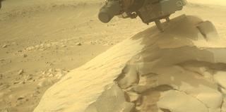 View image taken on Mars, Mars Perseverance Sol 1080: Front Left Hazard Avoidance Camera (Hazcam)