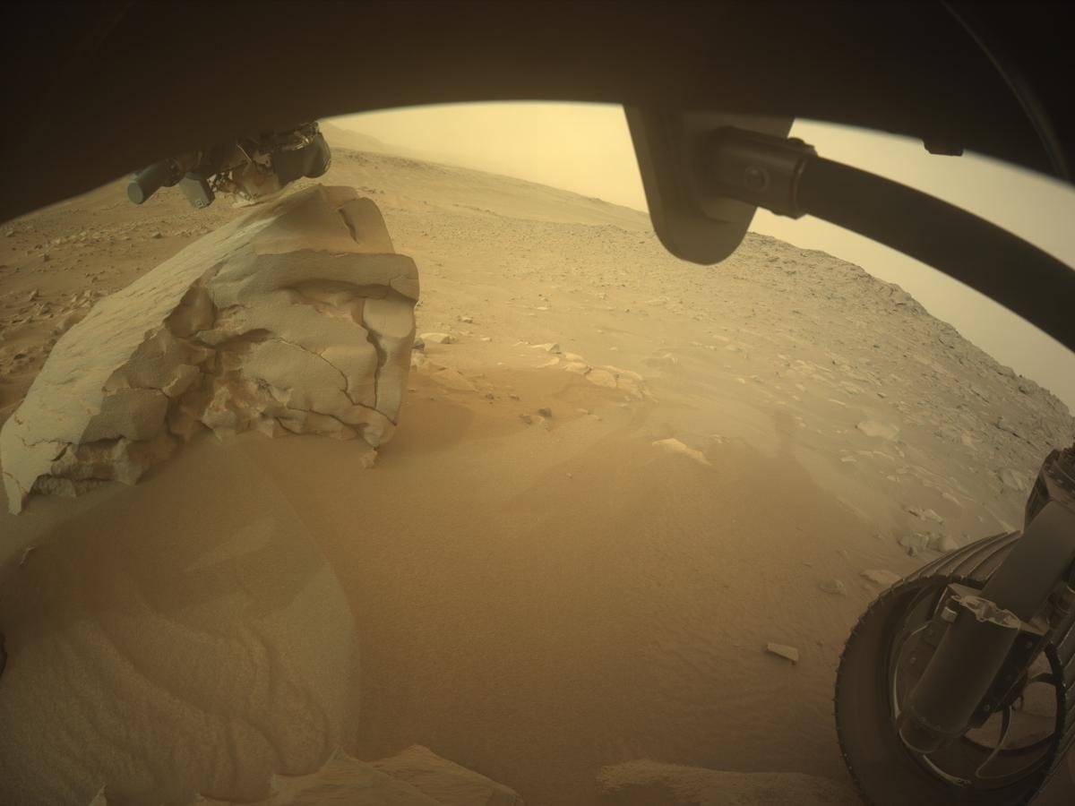 This image was taken by FRONT_HAZCAM_RIGHT_A onboard NASA's Mars rover Perseverance on Sol 1082