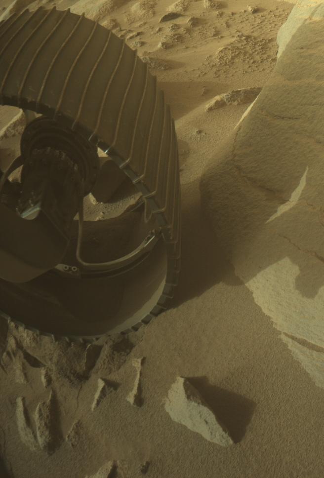 This image was taken by FRONT_HAZCAM_LEFT_A onboard NASA's Mars rover Perseverance on Sol 1088