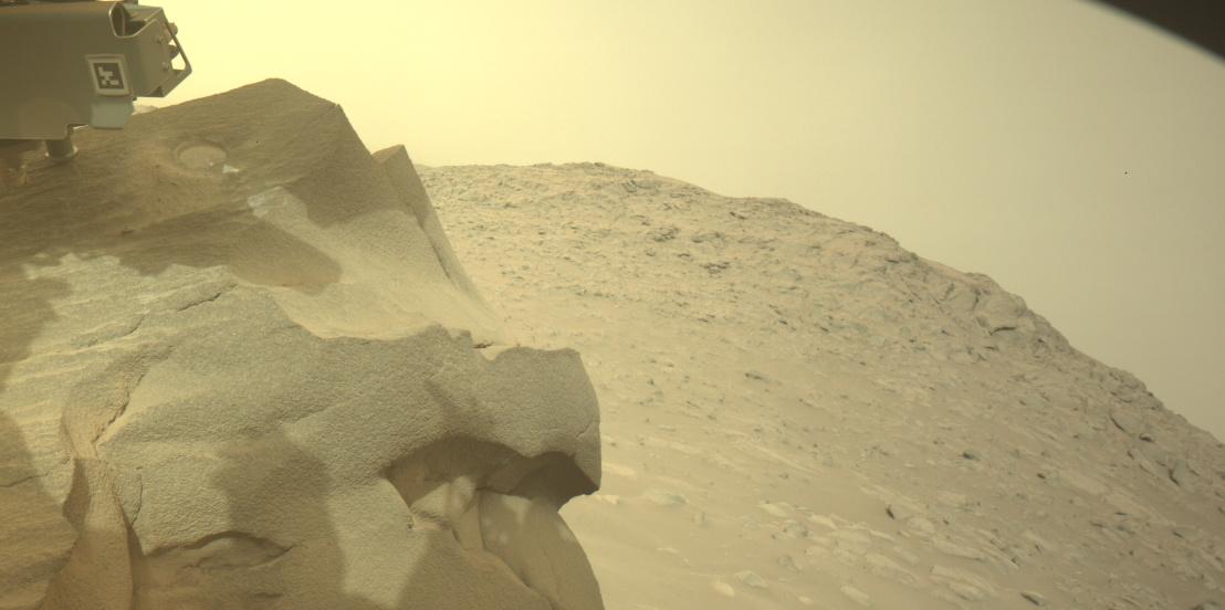 This image was taken by FRONT_HAZCAM_LEFT_A onboard NASA's Mars rover Perseverance on Sol 1088