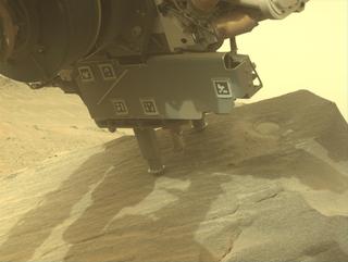 View image taken on Mars, Mars Perseverance Sol 1088: Front Left Hazard Avoidance Camera (Hazcam)